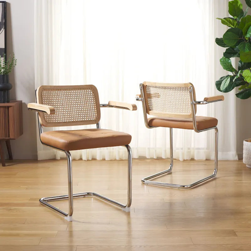 SAFAVIEH Home Coralia Chaise de salle à manger avec accoudoirs de 48 cm [LOT de 2] - 66x56x86 cm