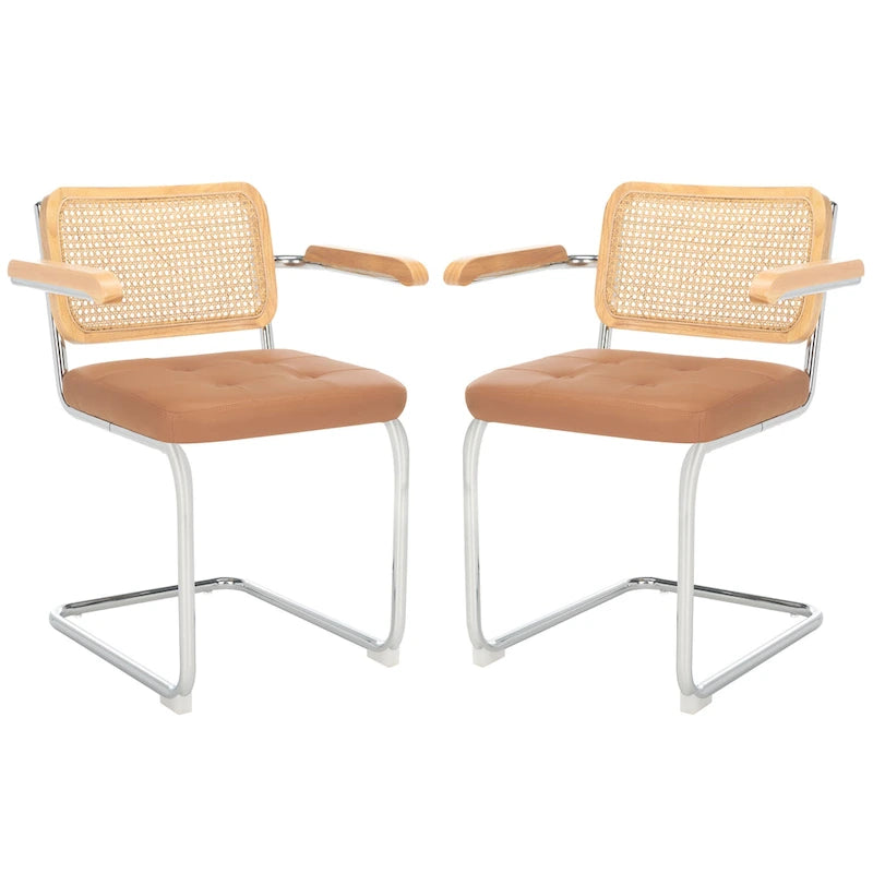 SAFAVIEH Home Coralia Chaise de salle à manger avec accoudoirs de 48 cm [LOT de 2] - 66x56x86 cm