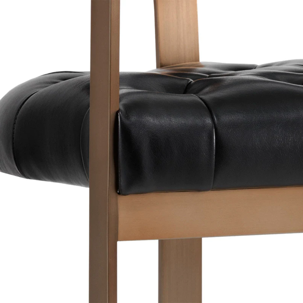 Contemporary Leather Bar/Counter Stool with Tufted