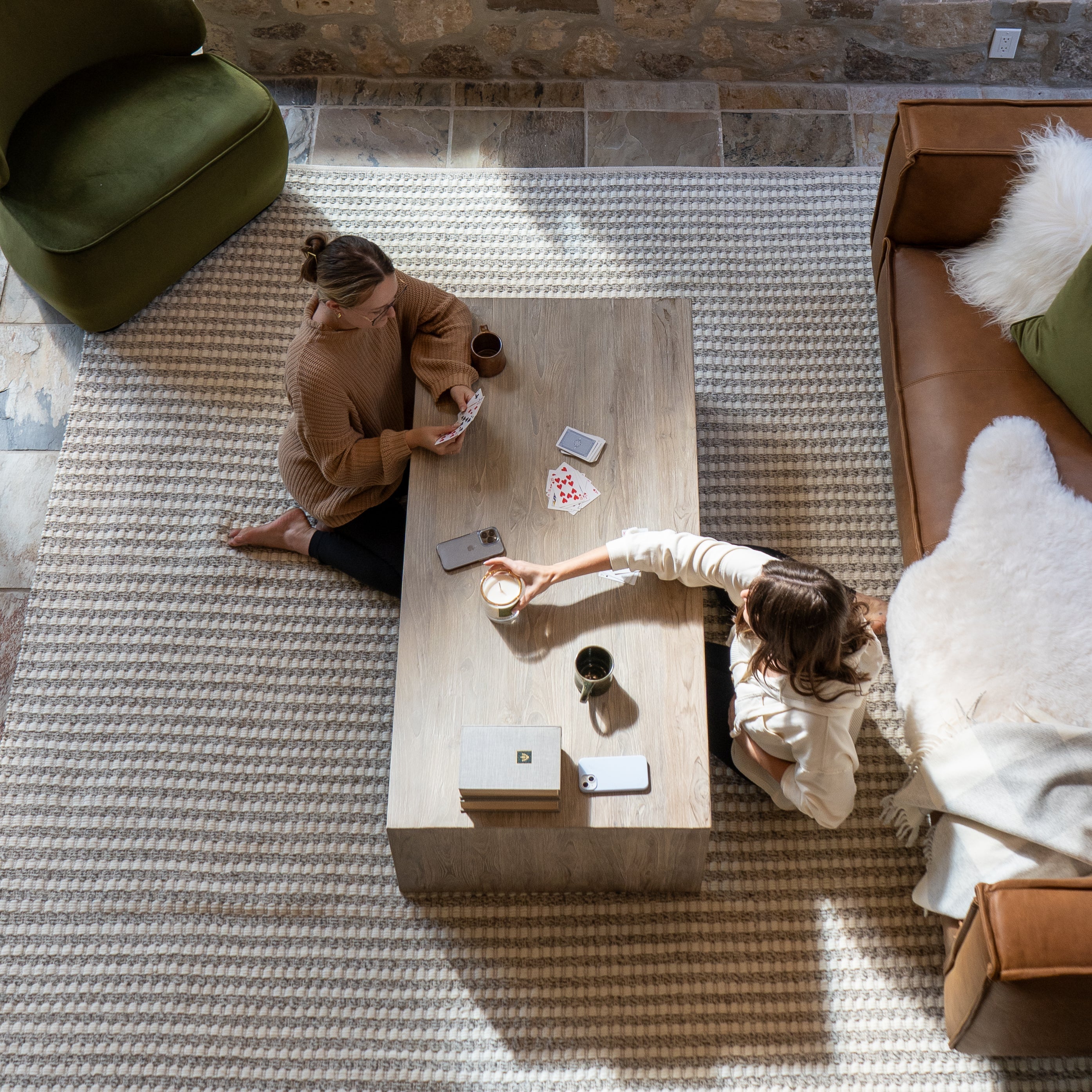 Rustic Coffee Table with Rectangular