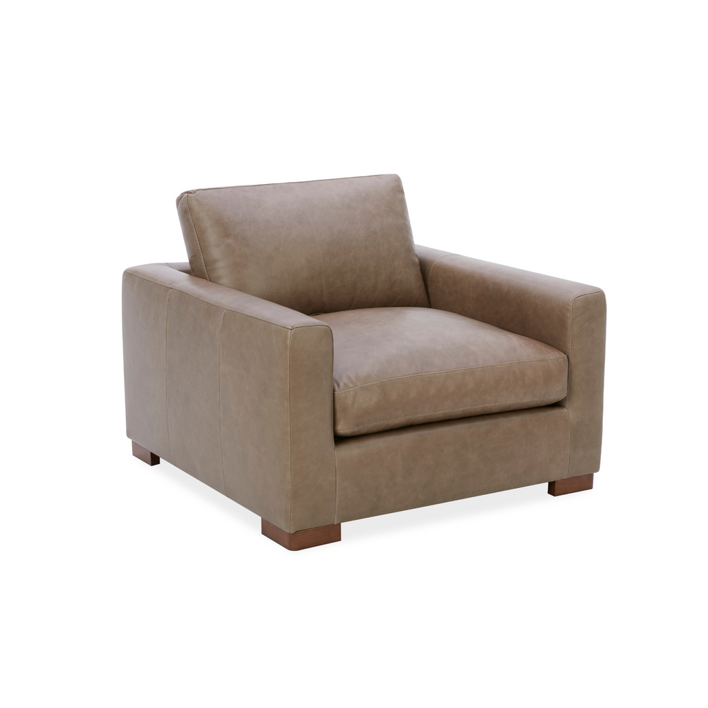 Fauteuil de salon en cuir moderne