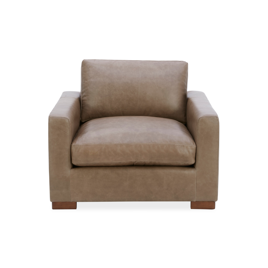 Fauteuil de salon en cuir moderne