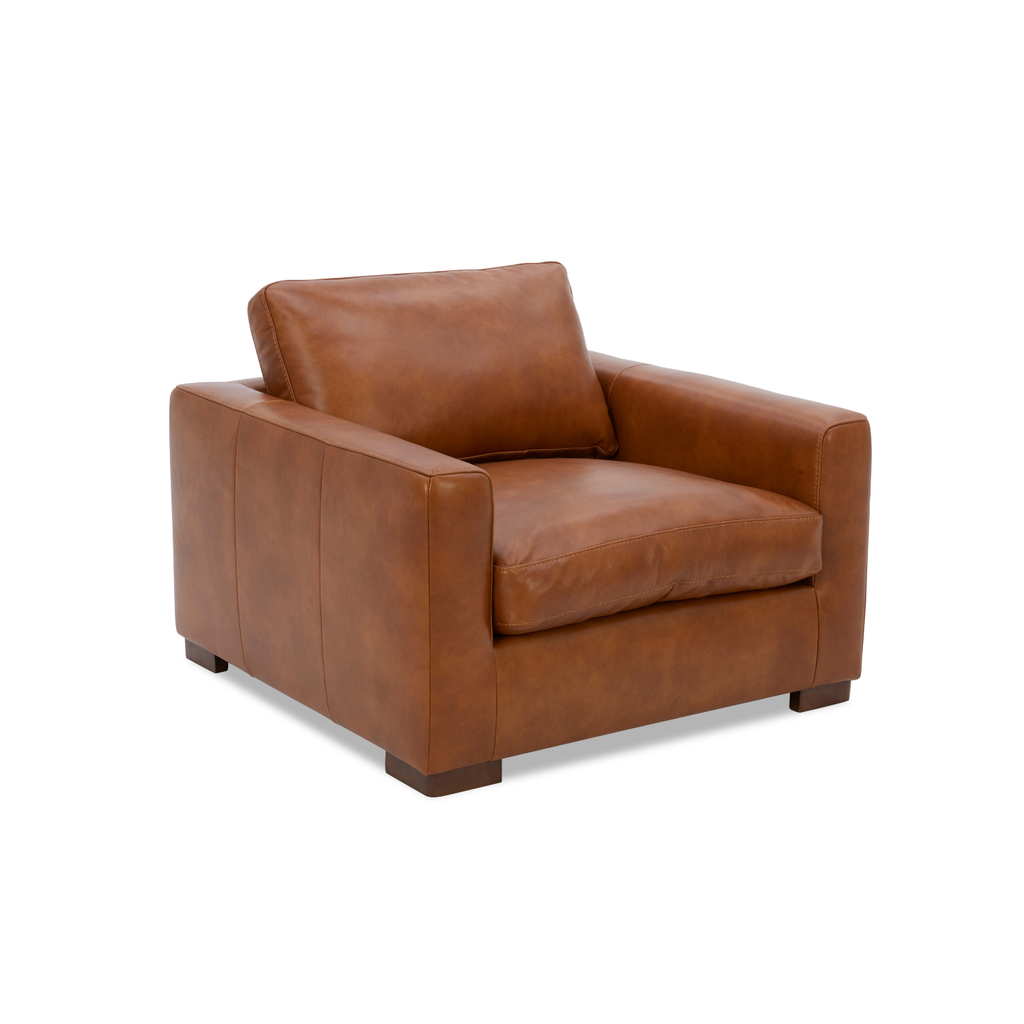 Fauteuil de salon en cuir moderne