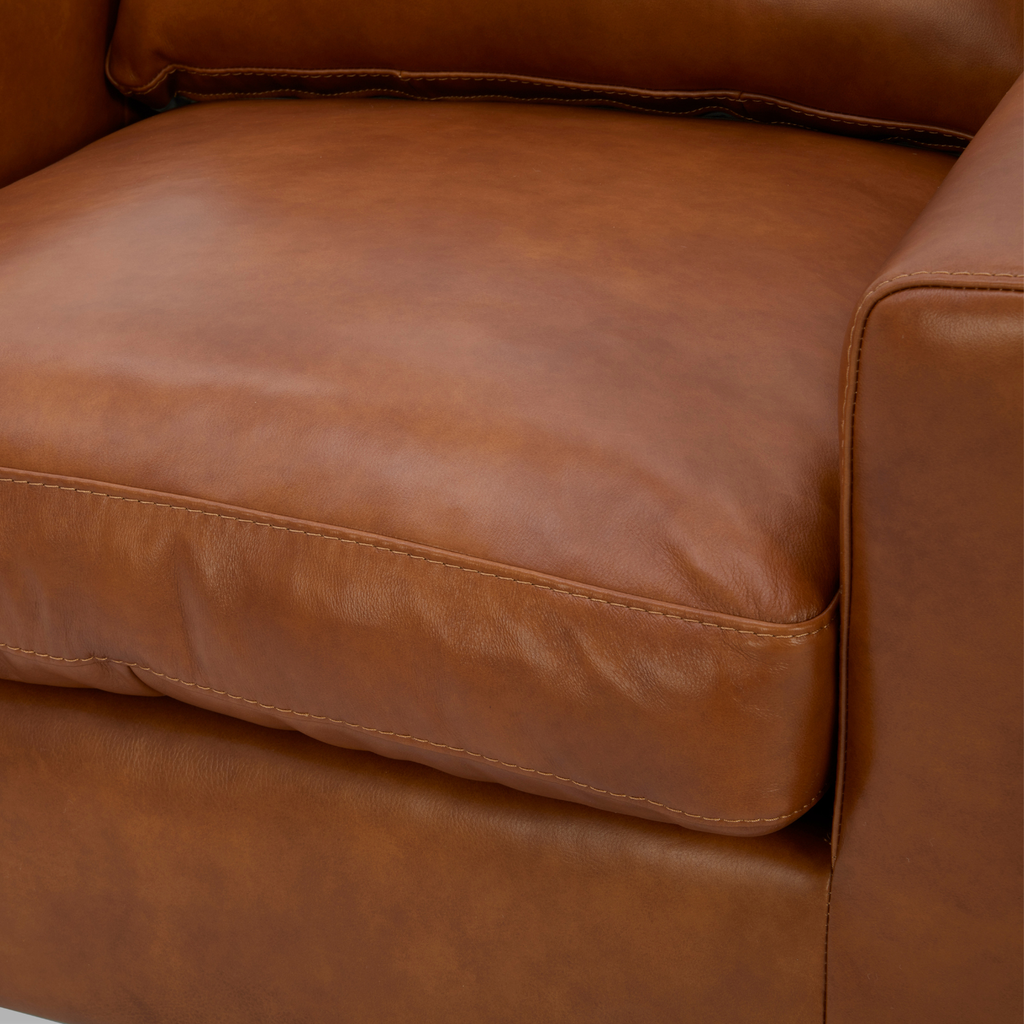 Fauteuil de salon en cuir moderne