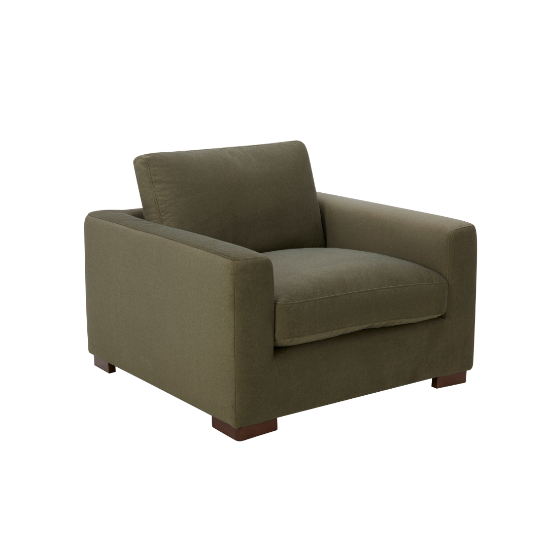 Modern Solid Wood Lounge Chair - Living Room | Matte Finish