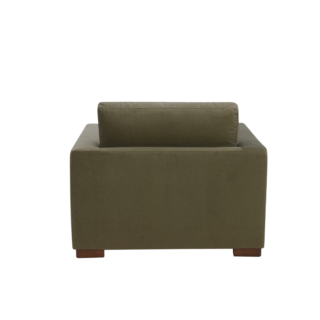 Modern Solid Wood Lounge Chair - Living Room | Matte Finish