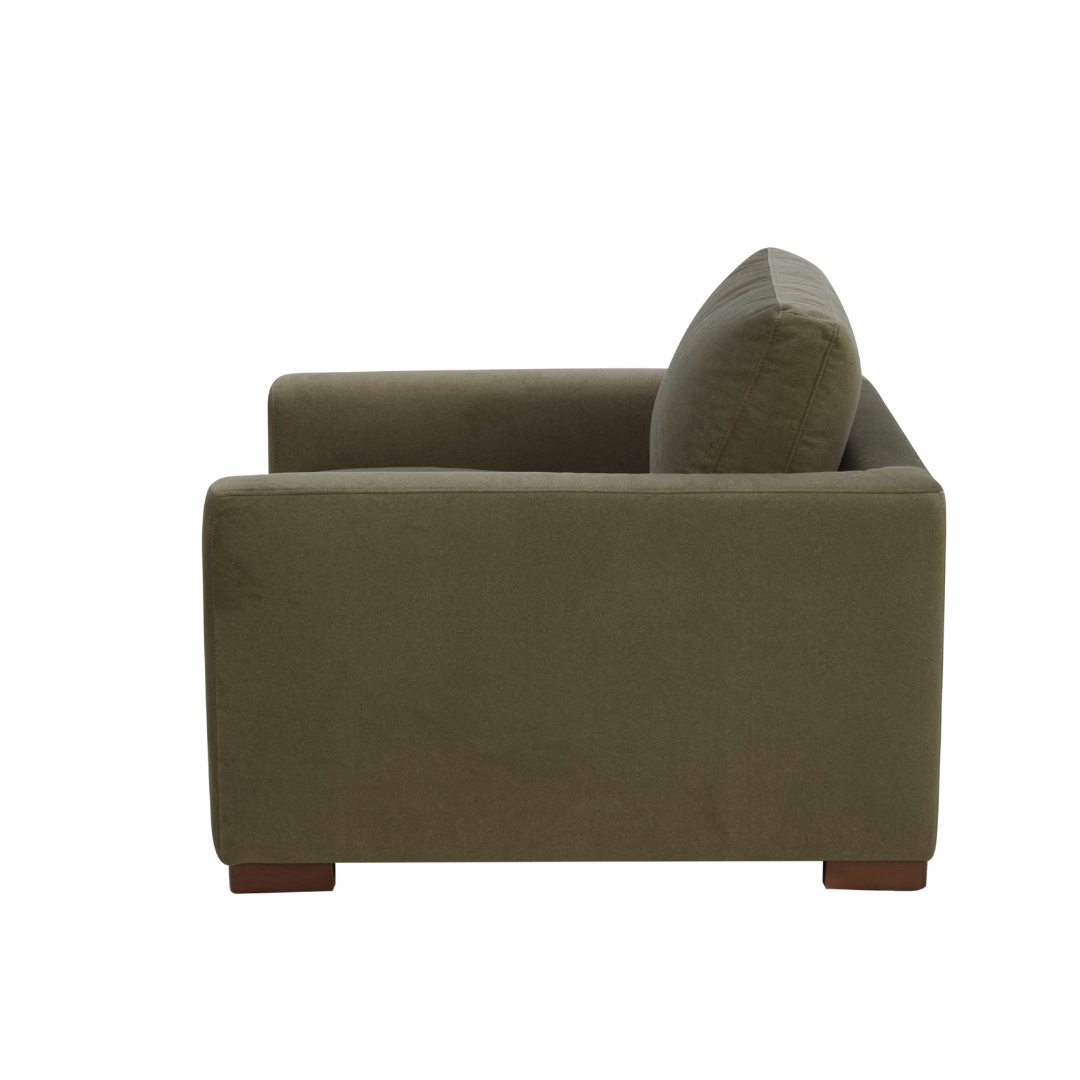 Modern Solid Wood Lounge Chair - Living Room | Matte Finish