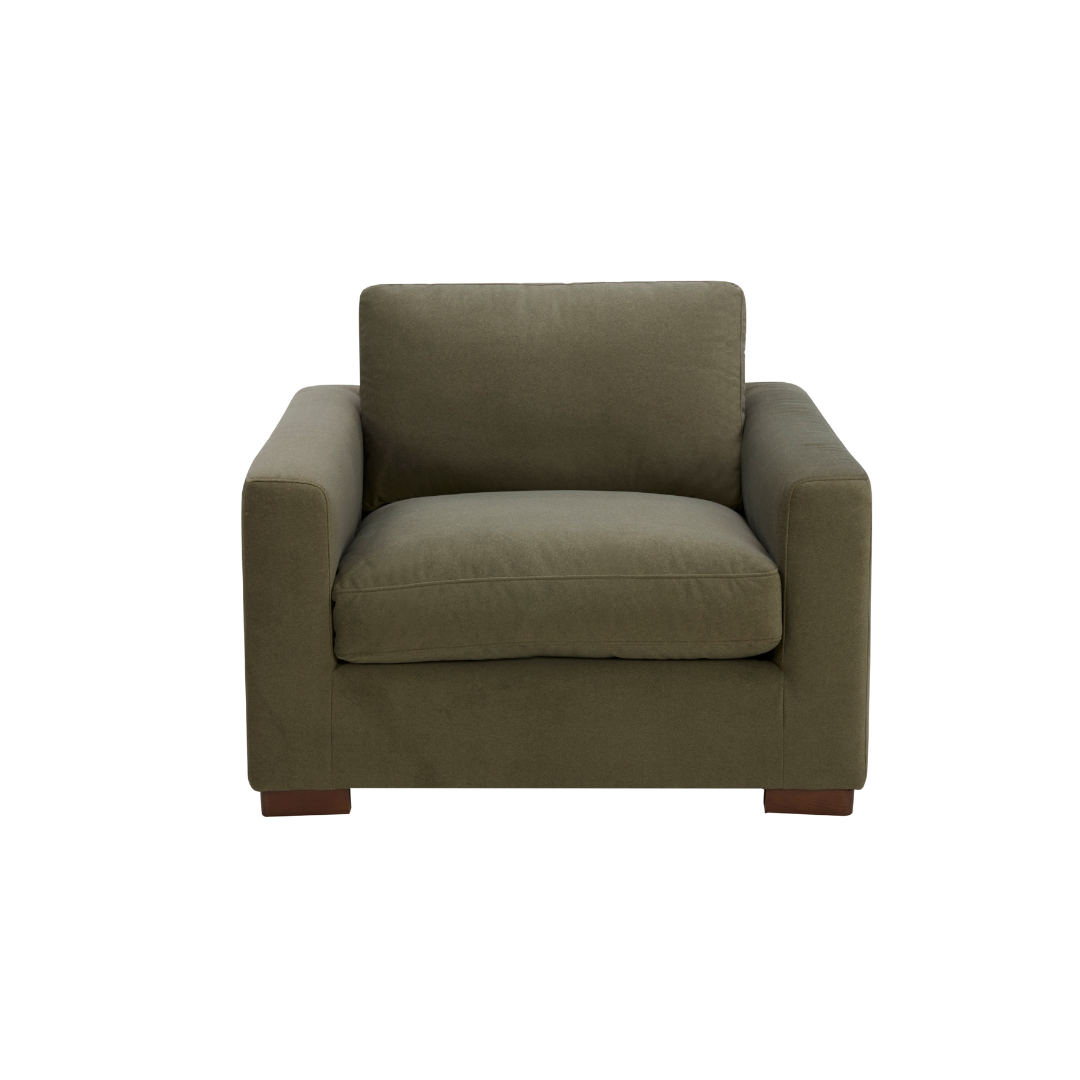 Modern Solid Wood Lounge Chair - Living Room | Matte Finish