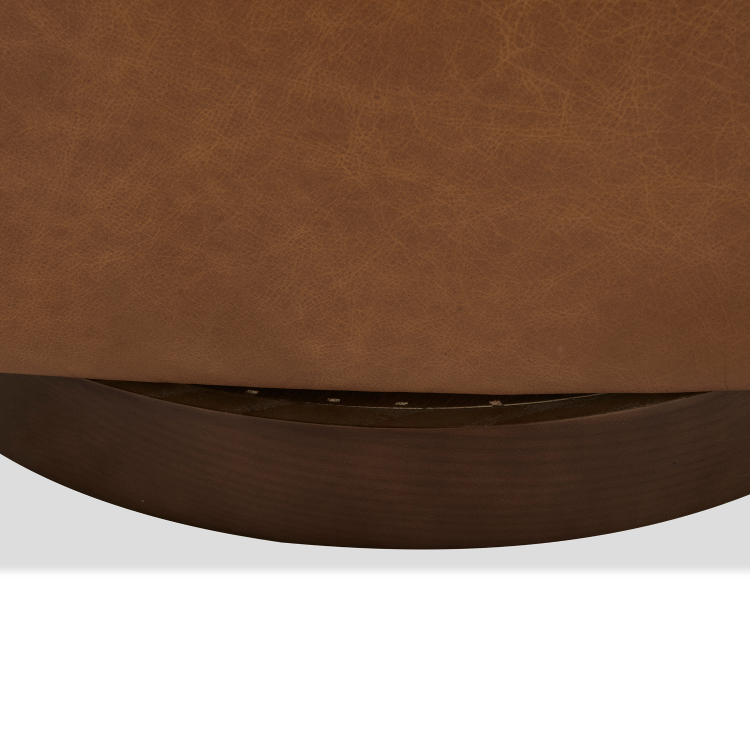 Classic Leather Lounge Chair with Swivel, Round | Distressed Finish