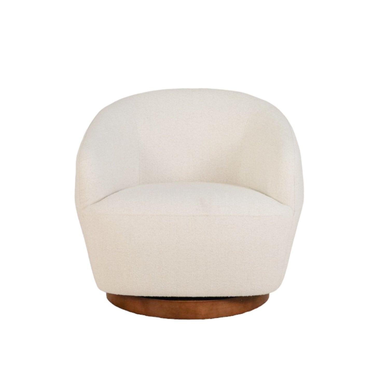 Contemporary Glass Lounge Chair with Swivel, Round