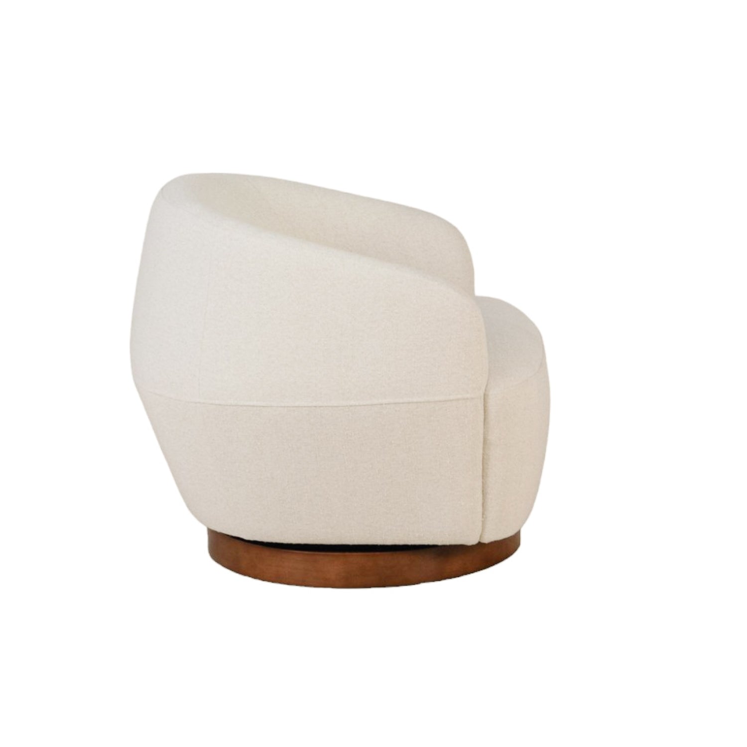 Contemporary Glass Lounge Chair with Swivel, Round