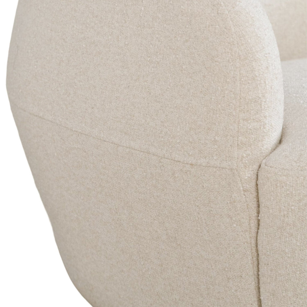 Contemporary Glass Lounge Chair with Swivel, Round