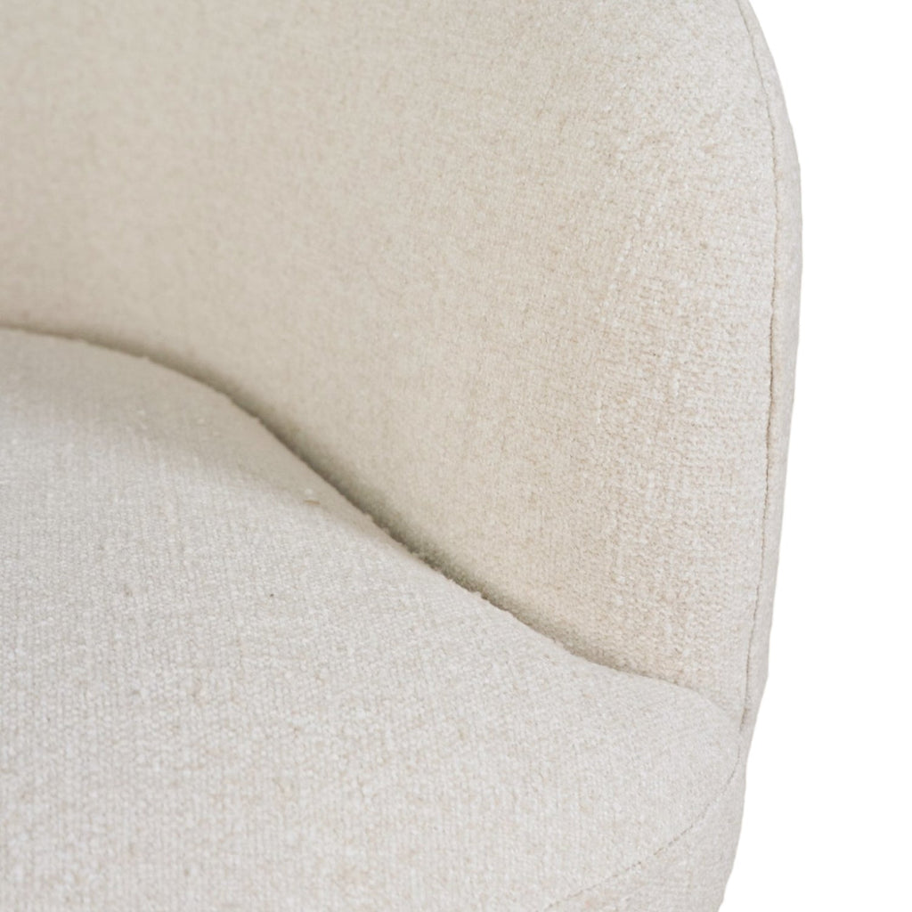 Contemporary Glass Lounge Chair with Swivel, Round