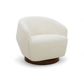 Scandinavian Linen Lounge Chair with Woven, Upholstered