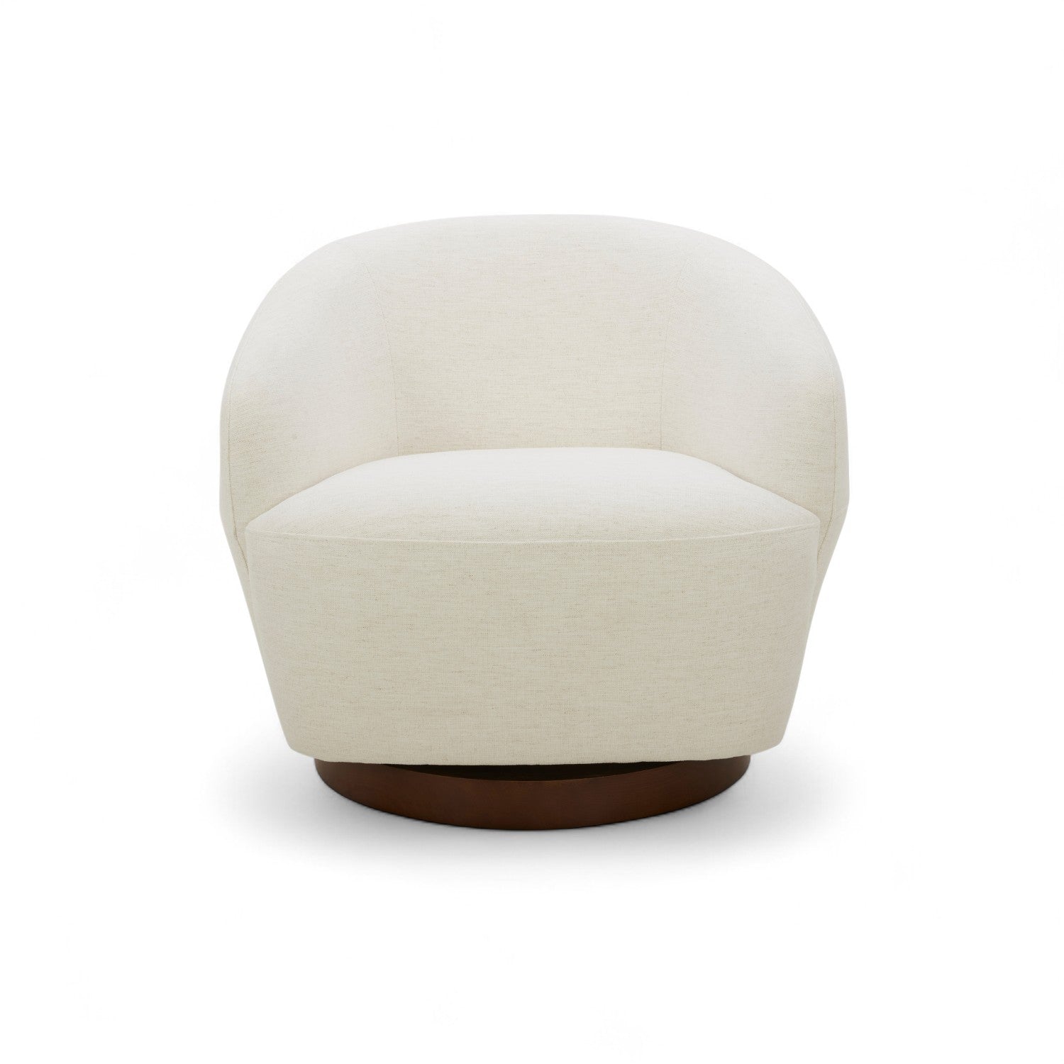 Scandinavian Linen Lounge Chair with Woven, Upholstered