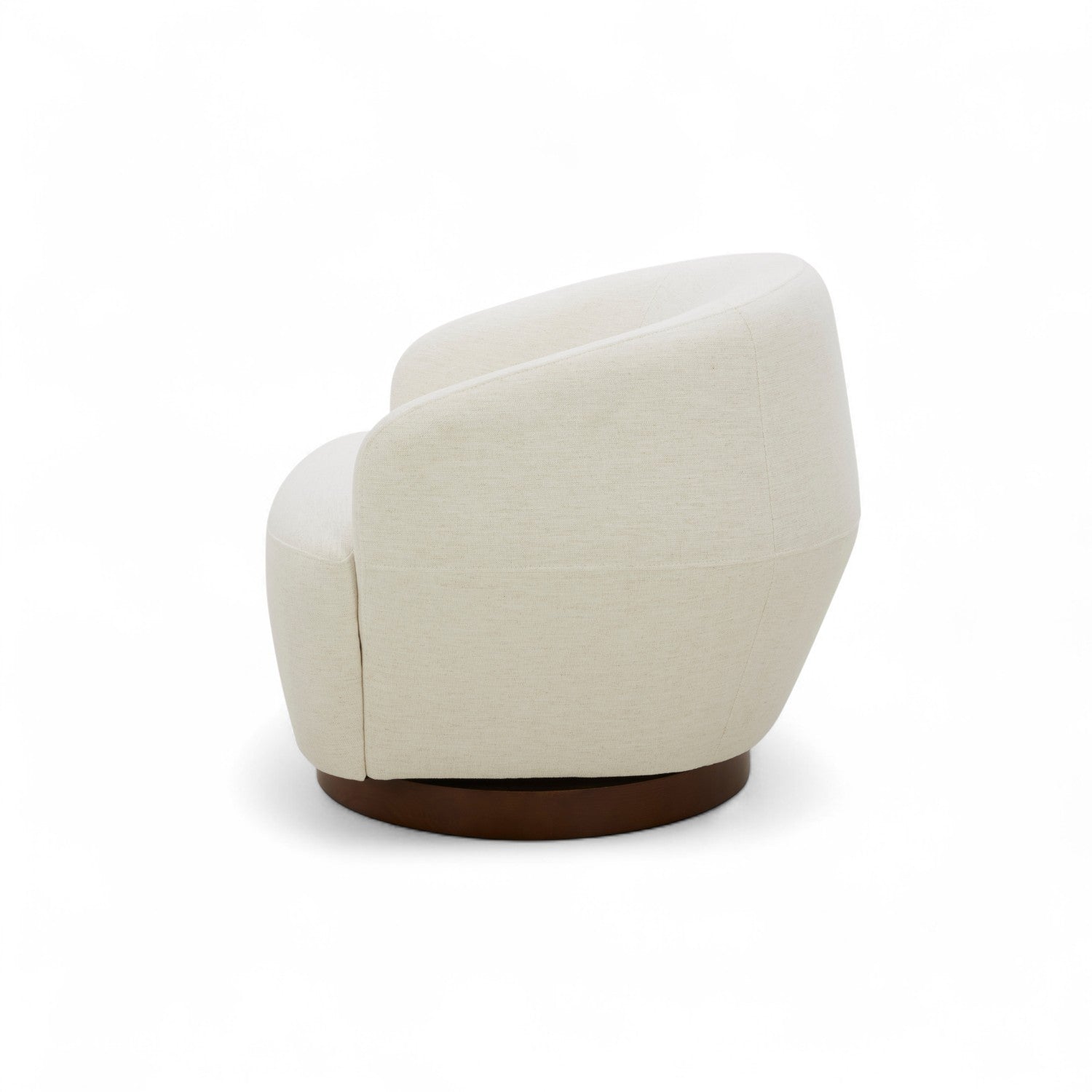 Scandinavian Linen Lounge Chair with Woven, Upholstered