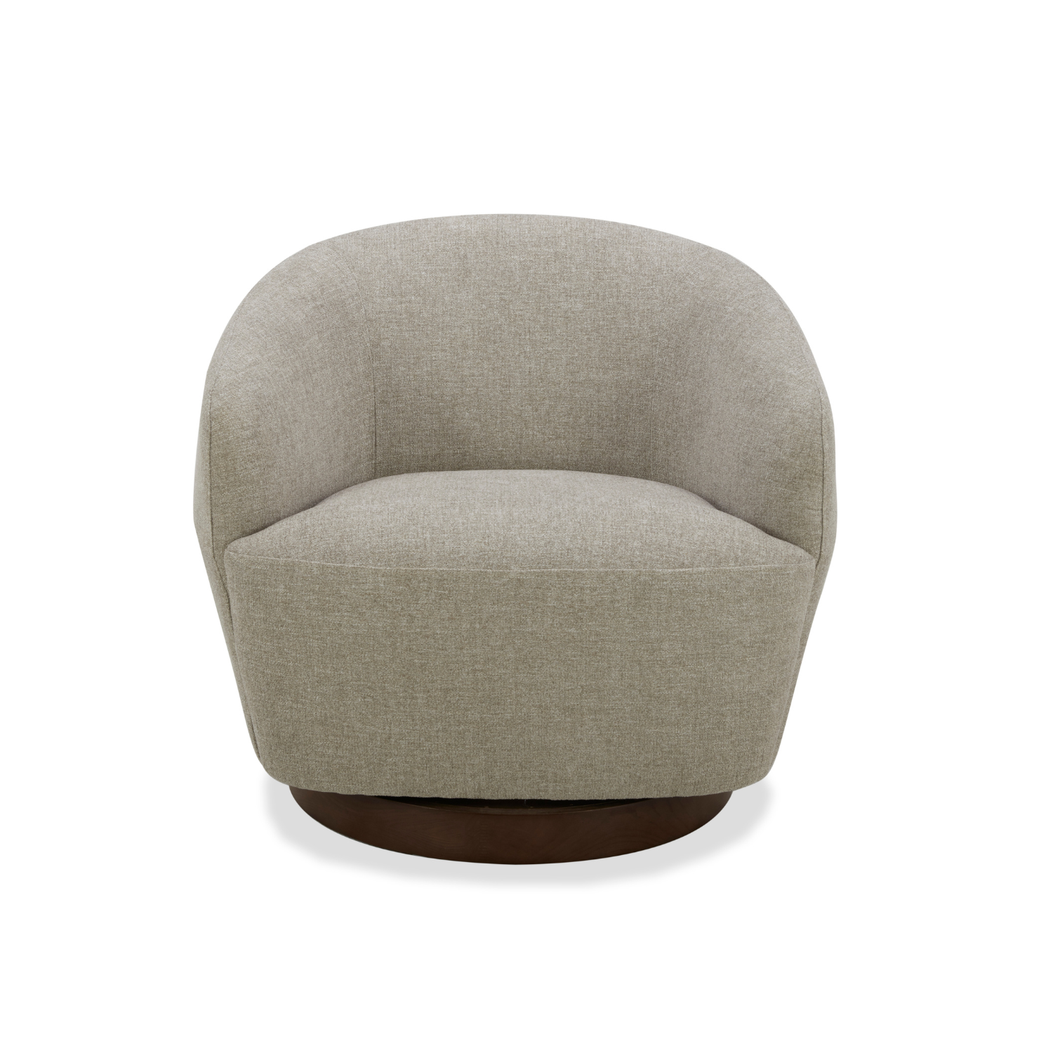 Contemporary Glass Lounge Chair with Swivel, Round