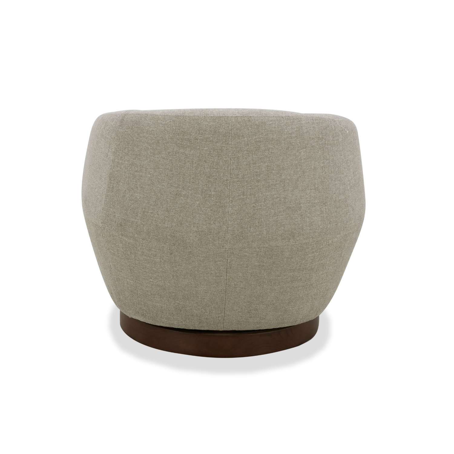 Contemporary Glass Lounge Chair with Swivel, Round