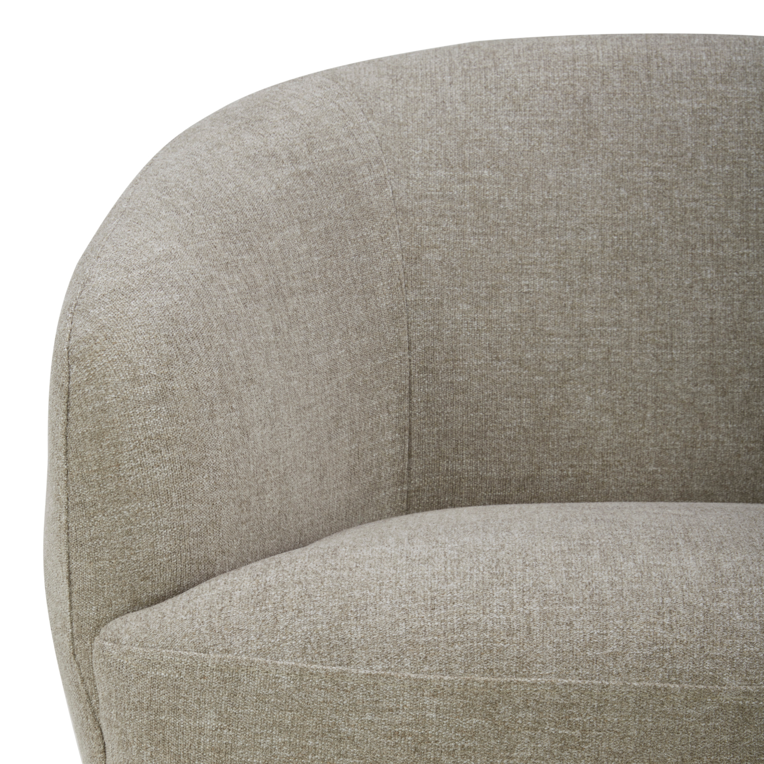 Contemporary Glass Lounge Chair with Swivel, Round