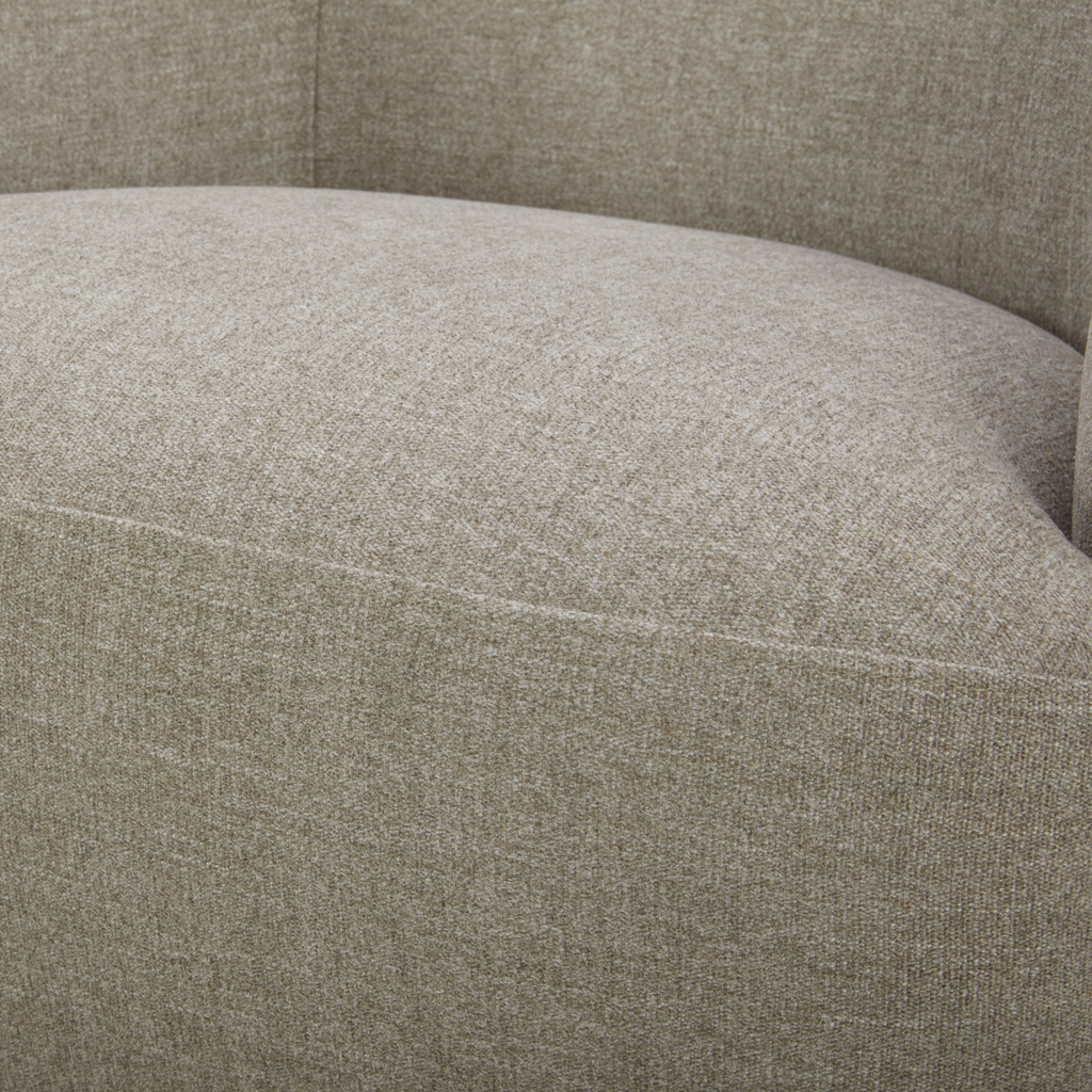 Contemporary Glass Lounge Chair with Swivel, Round