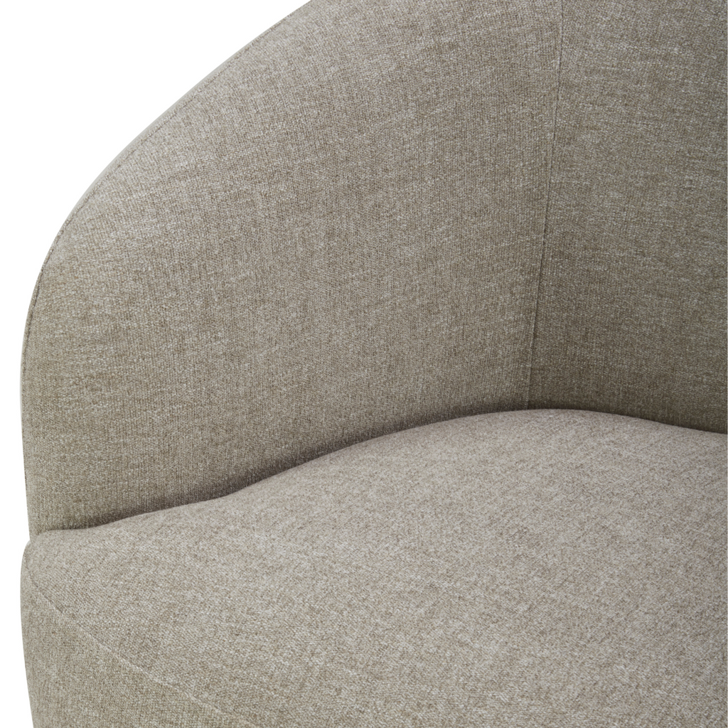 Contemporary Glass Lounge Chair with Swivel, Round