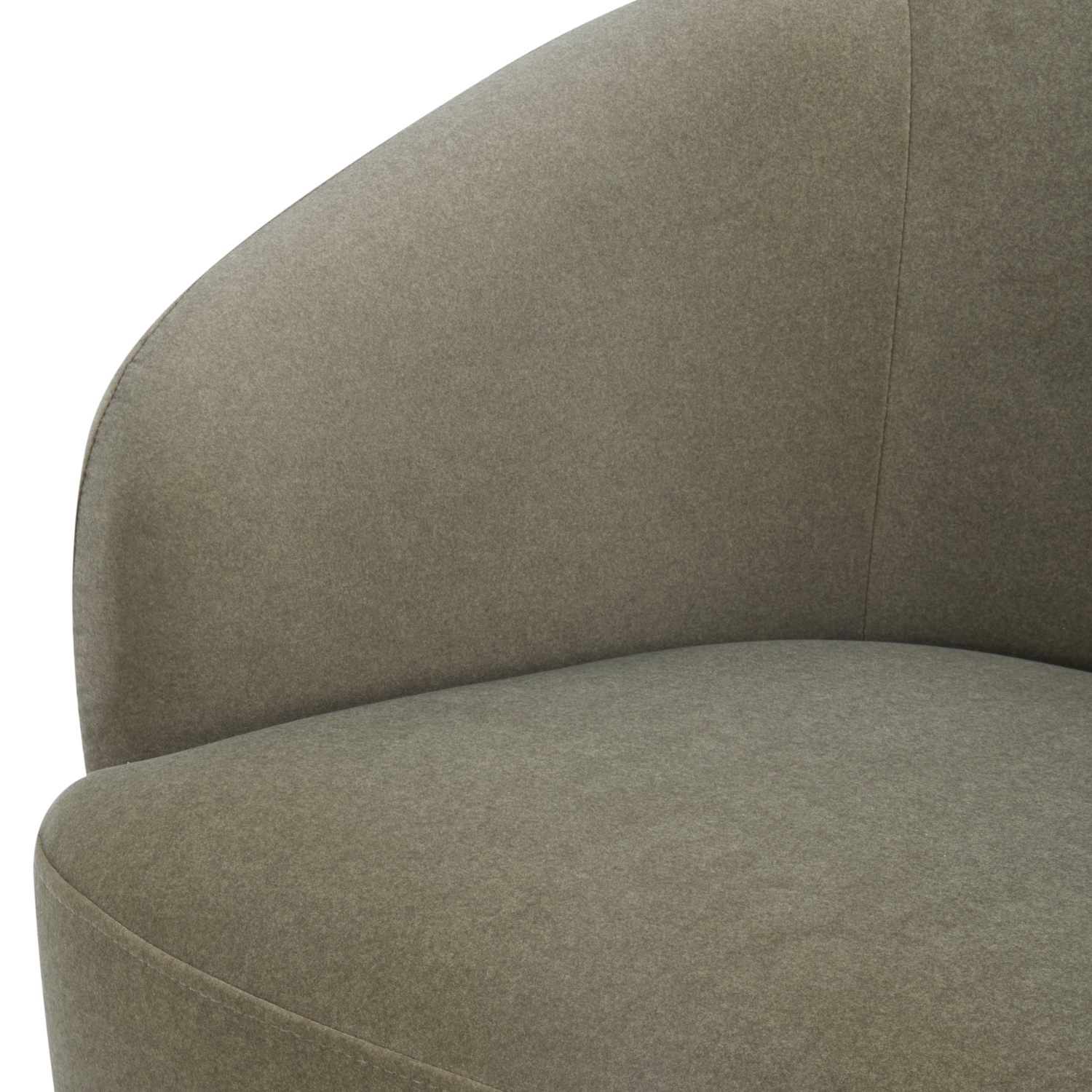 Modern Velvet Lounge Chair with Sculptural, Upholstered - Living Room | Matte Finish