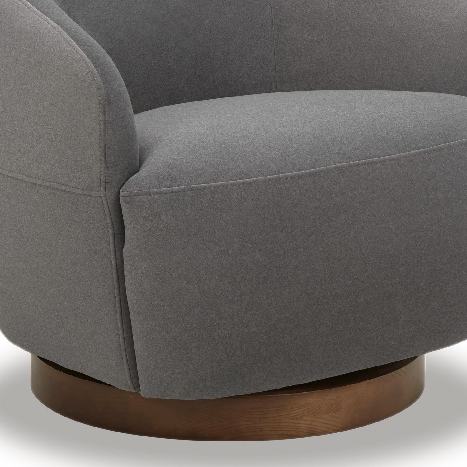 Modern Velvet Lounge Chair with Sculptural, Upholstered - Living Room