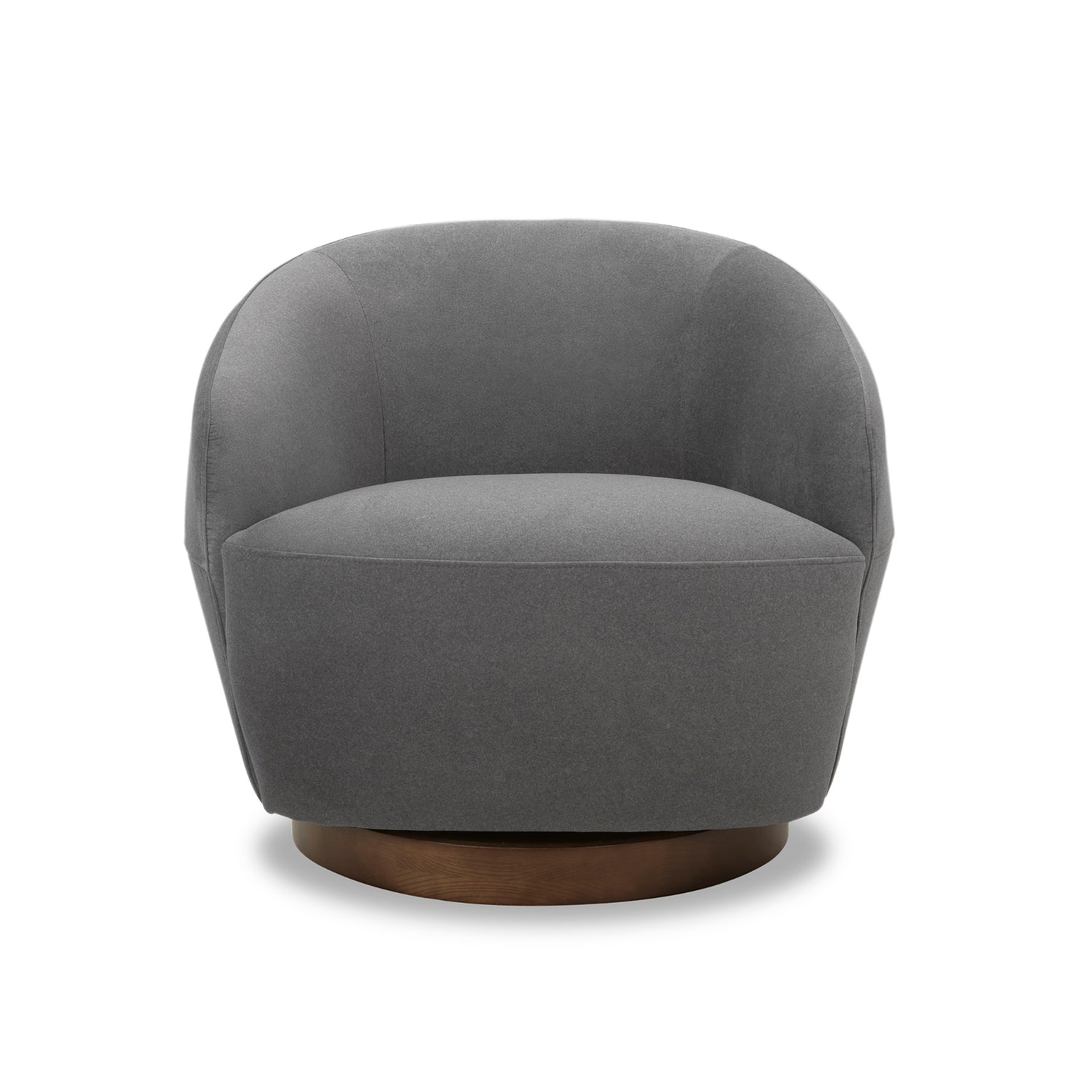 Modern Velvet Lounge Chair with Sculptural, Upholstered - Living Room