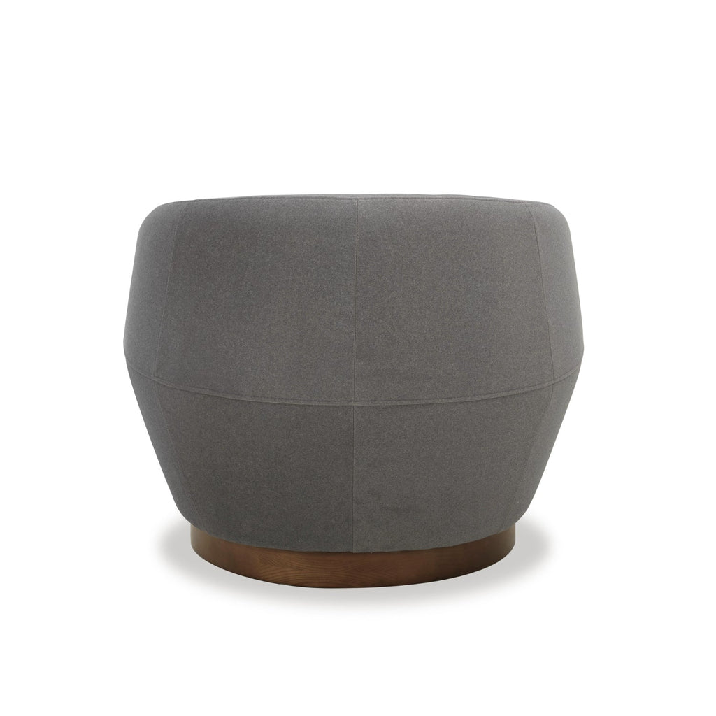 Modern Velvet Lounge Chair with Sculptural, Upholstered - Living Room