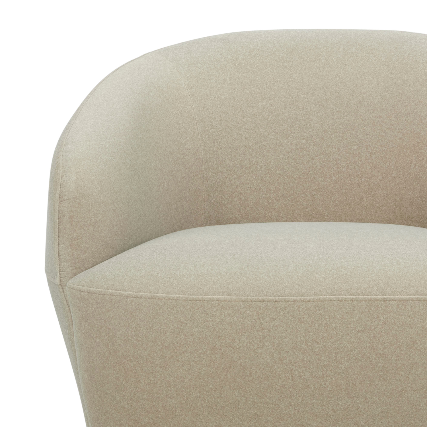 Modern Velvet Lounge Chair with Sculptural, Upholstered - Living Room | Matte Finish