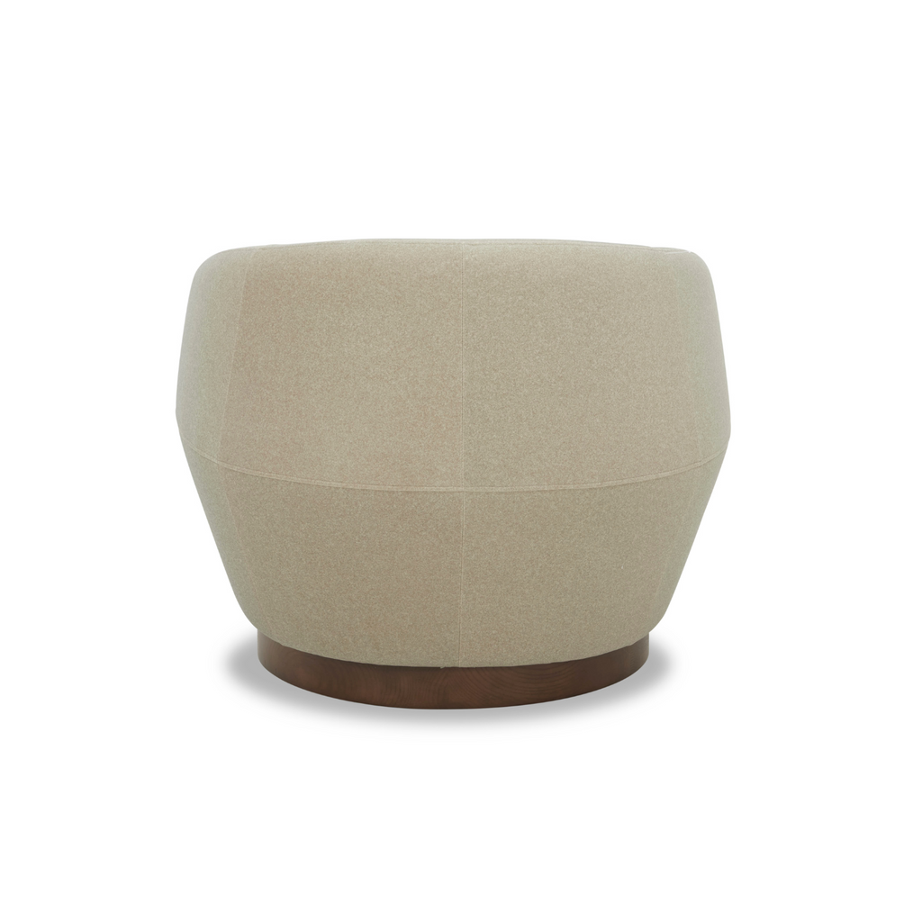 Modern Velvet Lounge Chair with Sculptural, Upholstered - Living Room | Matte Finish