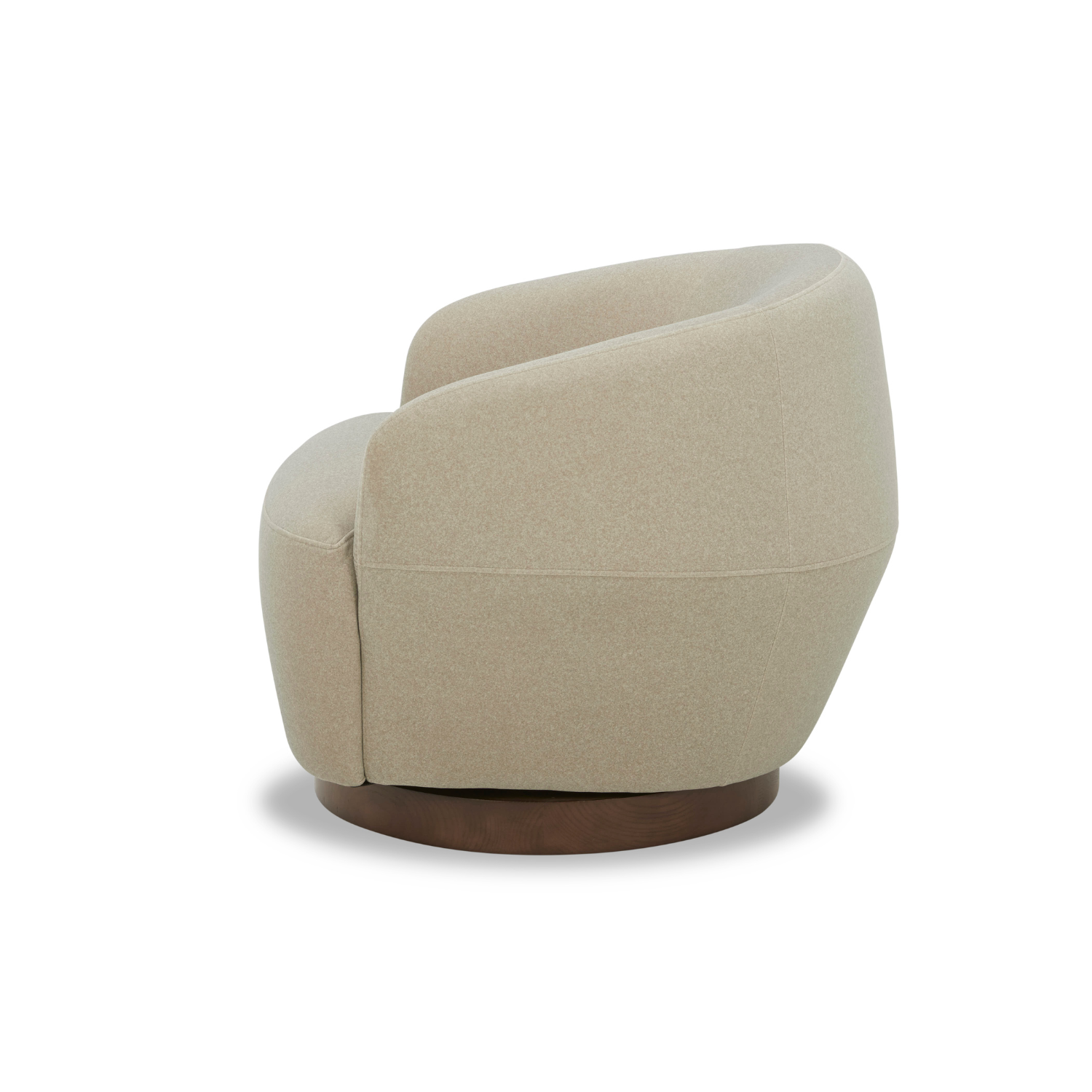 Modern Velvet Lounge Chair with Sculptural, Upholstered - Living Room | Matte Finish