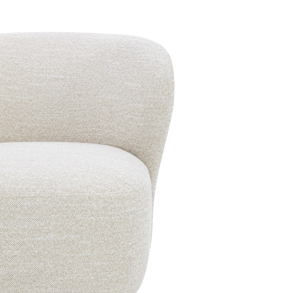 Modern Lounge Chair with Sculptural, Upholstered