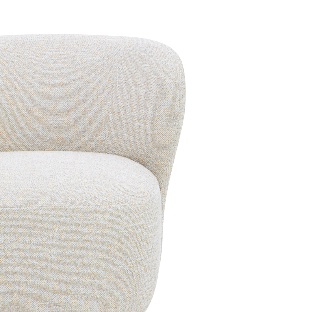 Modern Lounge Chair with Sculptural, Upholstered