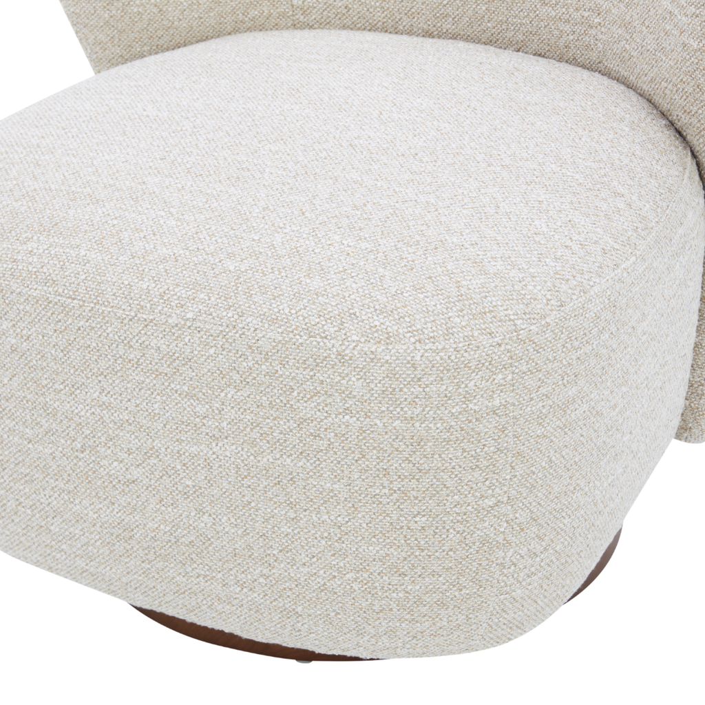 Modern Lounge Chair with Sculptural, Upholstered