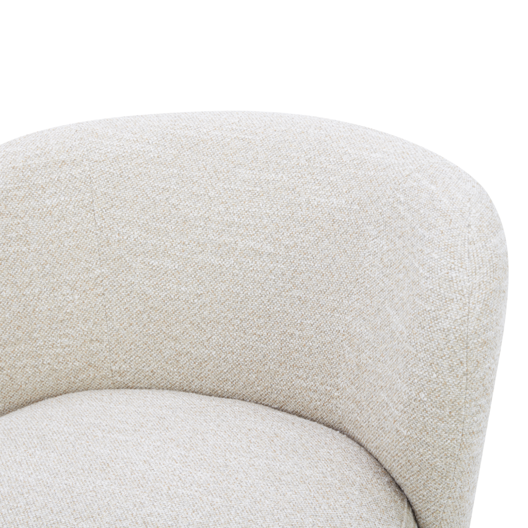 Modern Lounge Chair with Sculptural, Upholstered