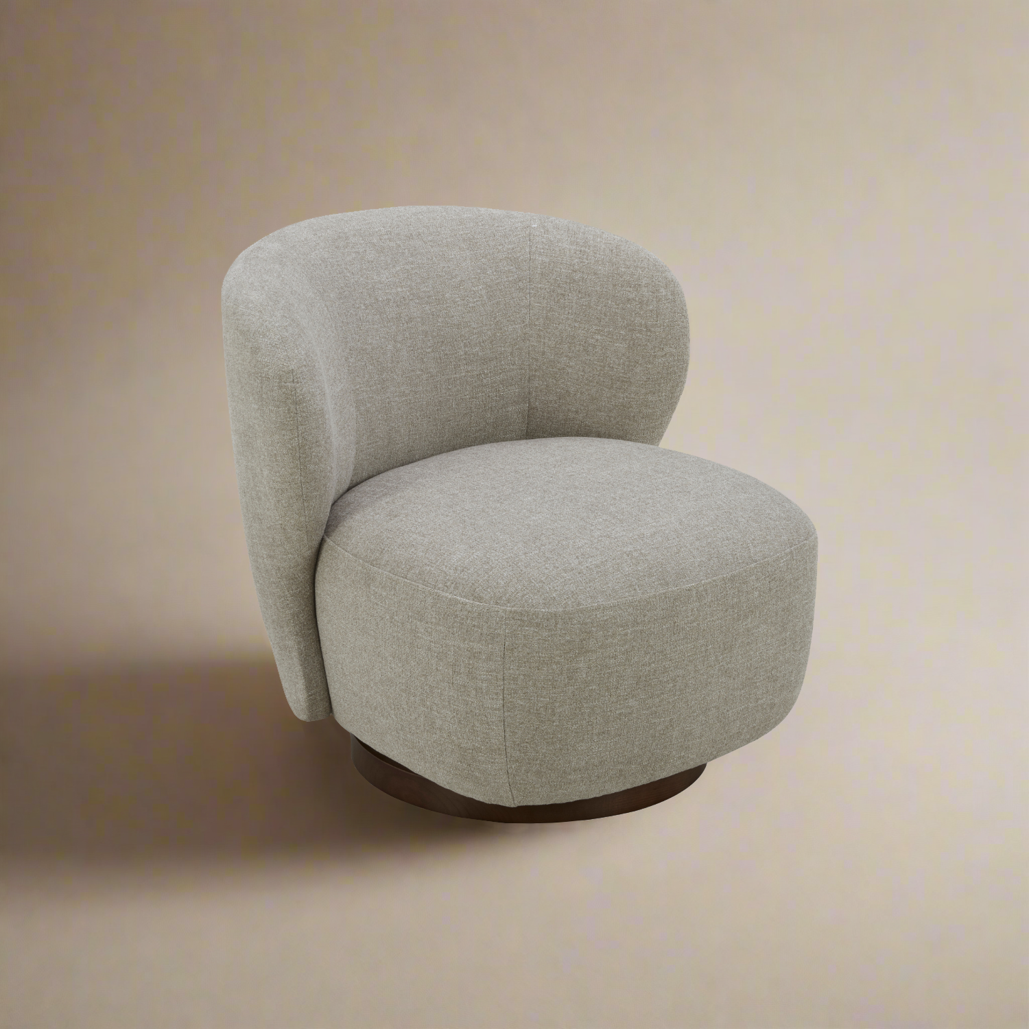 Modern Lounge Chair with Swivel, Round