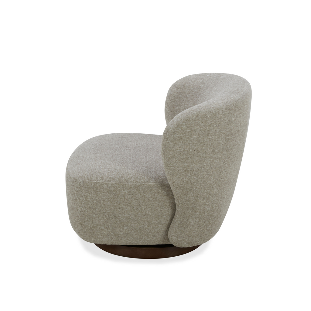 Modern Lounge Chair with Swivel, Round
