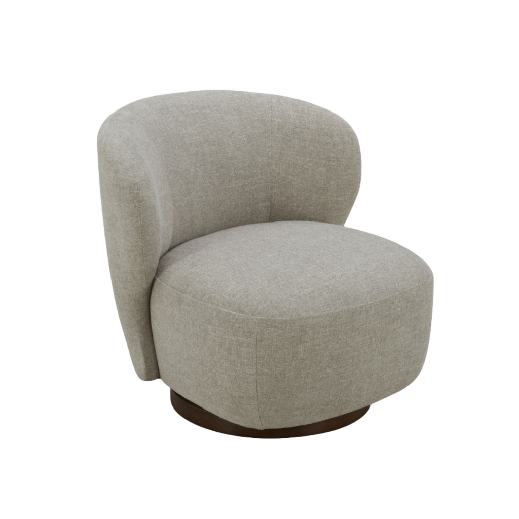 Modern Lounge Chair with Swivel, Round