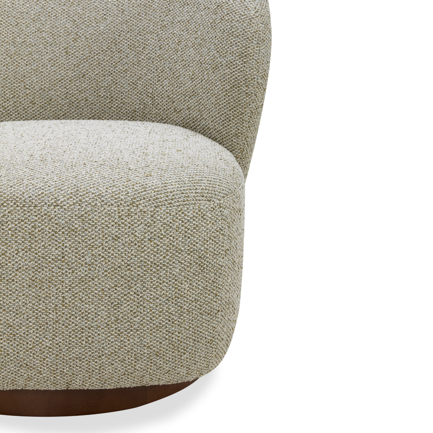Mid-Century Lounge Chair with Upholstered, Swivel - Living Room