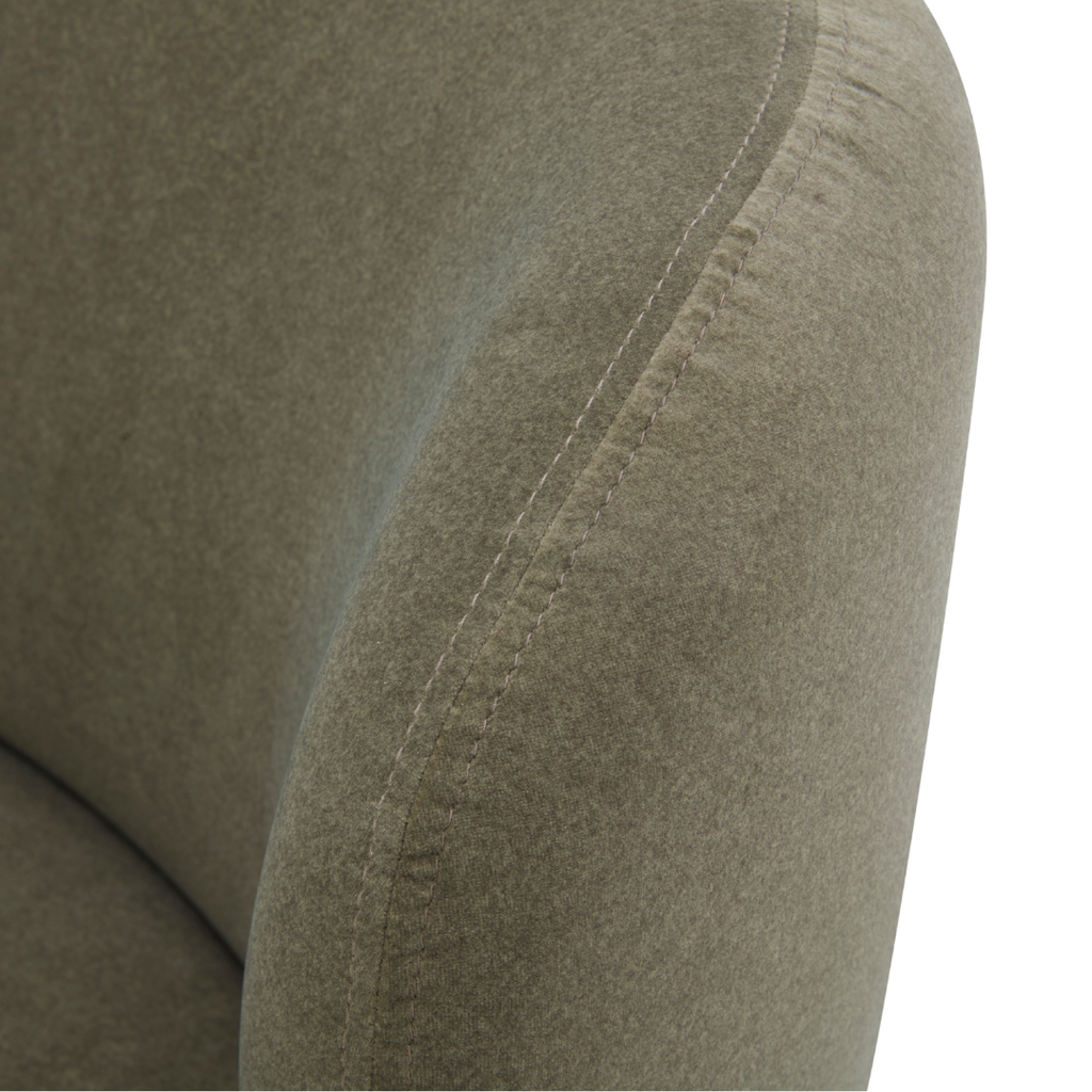 Traditional Velvet Lounge Chair with Upholstered, Swivel | Matte Finish