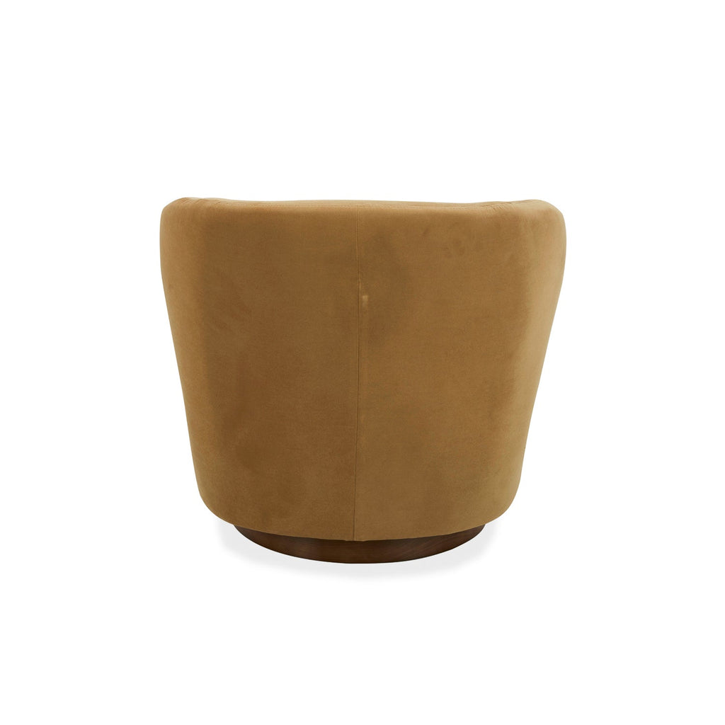 Modern Velvet Lounge Chair with Swivel, Round
