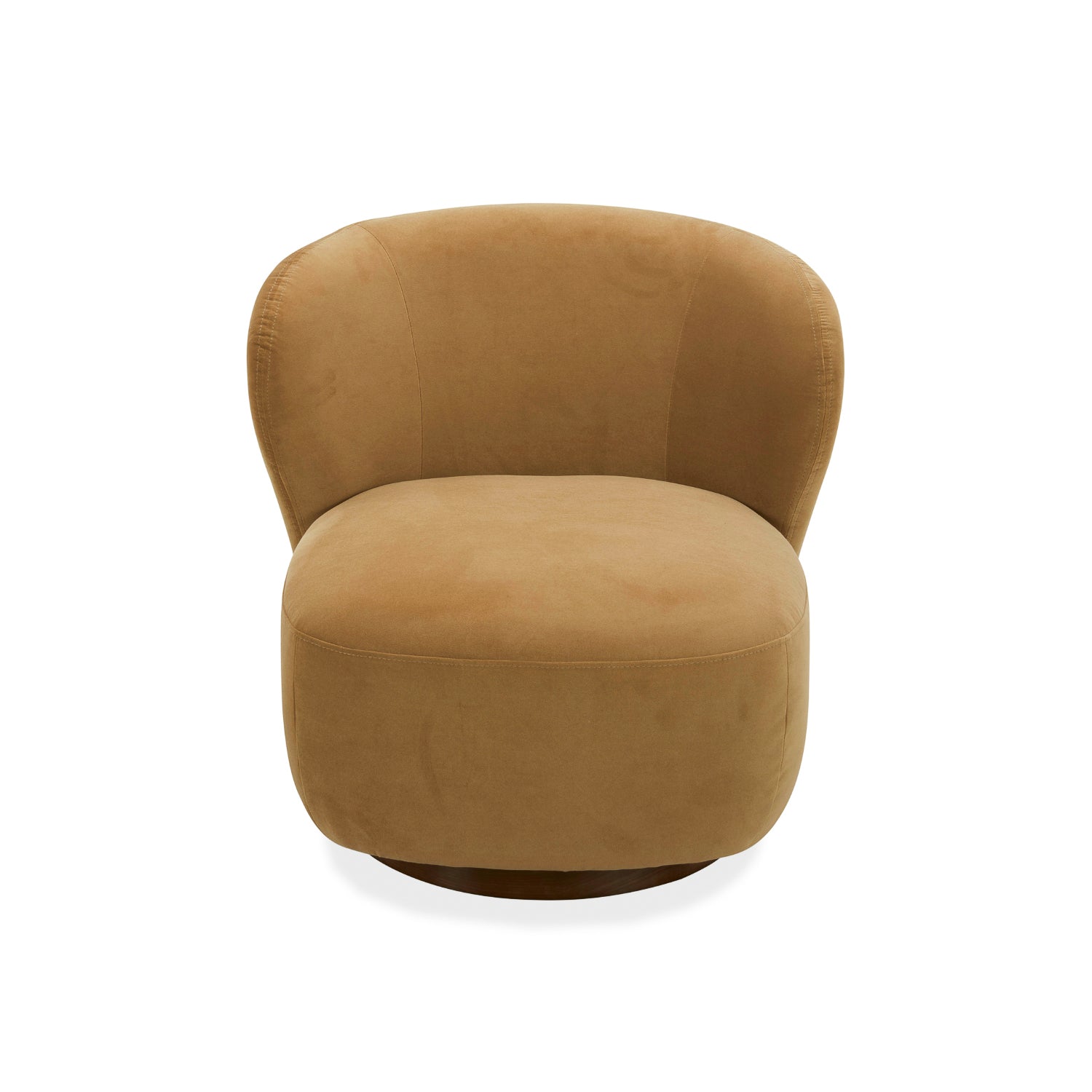 Modern Velvet Lounge Chair with Swivel, Round