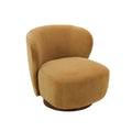 Modern Velvet Lounge Chair with Swivel, Round
