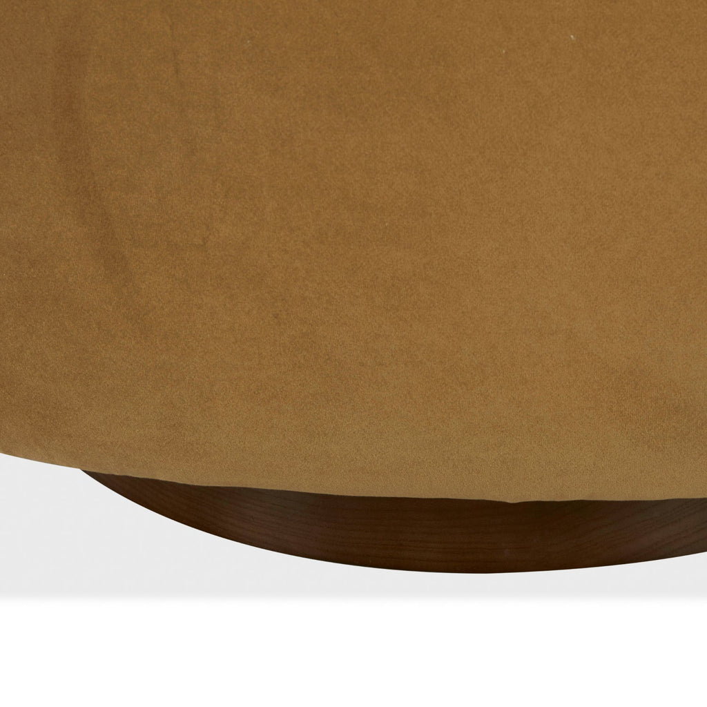 Modern Velvet Lounge Chair with Swivel, Round