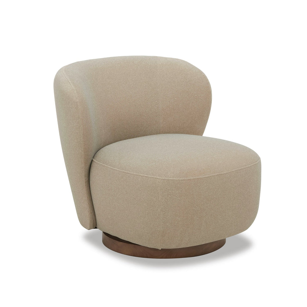 Traditional Velvet Lounge Chair with Upholstered, Swivel - Living Room | Matte Finish