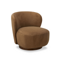 Traditional Velvet Lounge Chair with Upholstered, Swivel - Living Room | Matte Finish