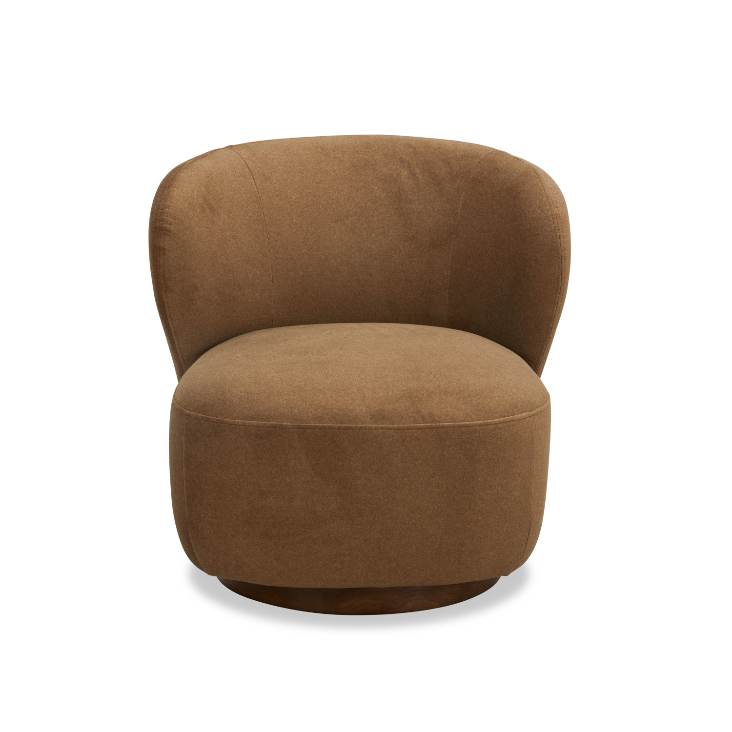 Traditional Velvet Lounge Chair with Upholstered, Swivel - Living Room | Matte Finish