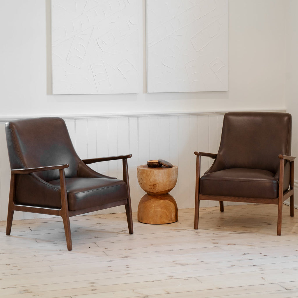 Mid-Century Leather Lounge Chair