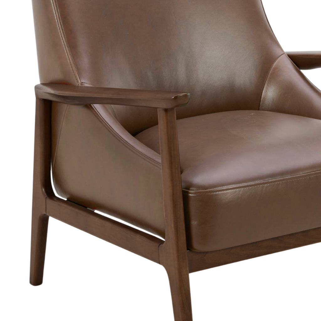 Mid-Century Leather Lounge Chair